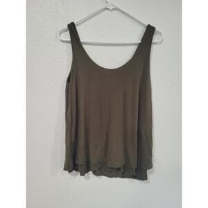 Diosa‎ Women's Green Tank Top size L Flowy #17